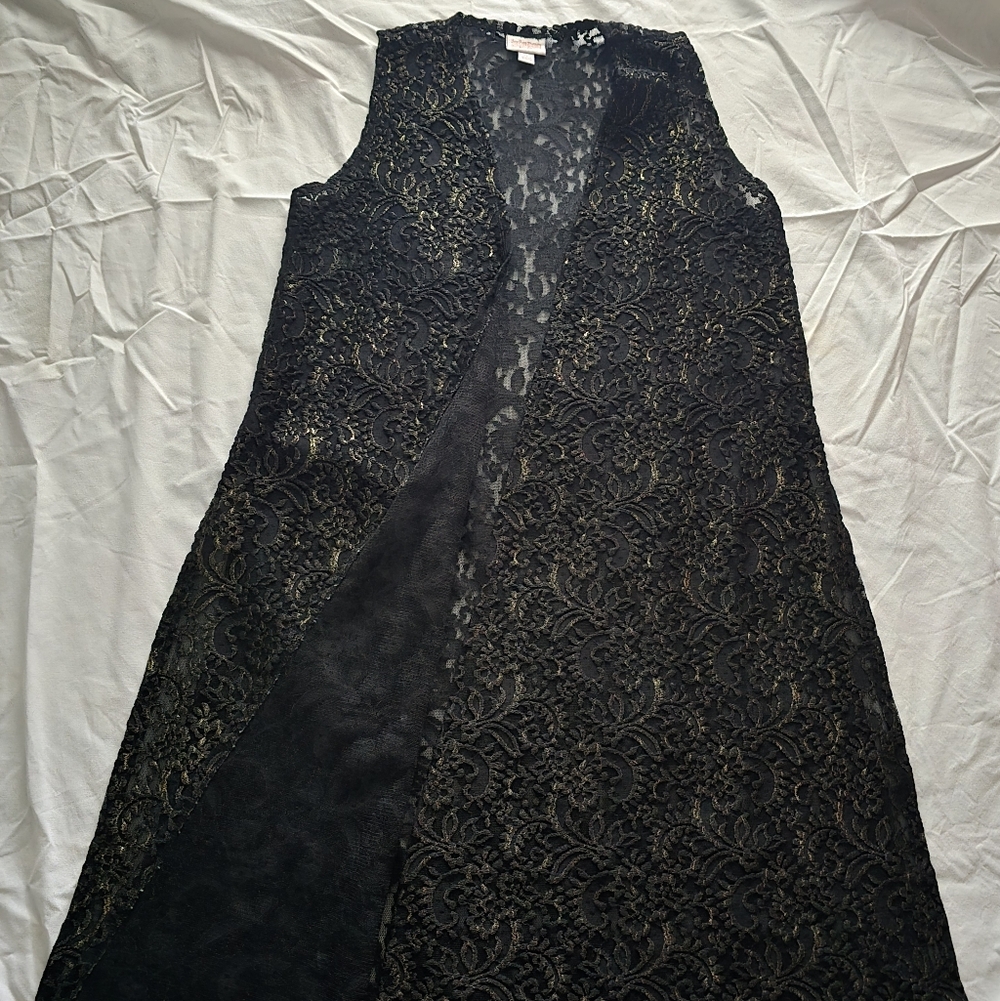 LuLaRoe Black Lace Backless Dress